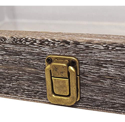 Cafe De Madera Con Vidrio Templado Para Enseñar Joyas 15 X 1