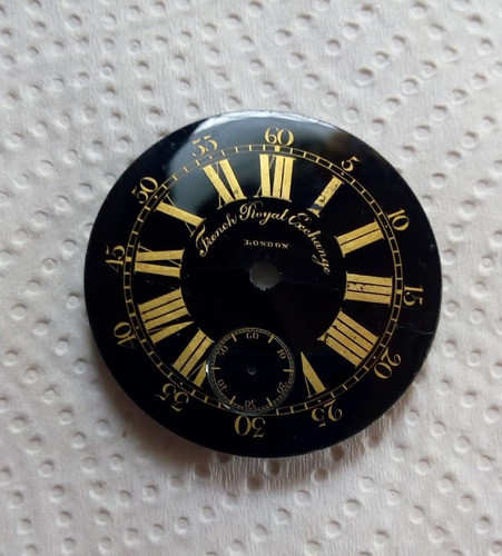 Cuadrante Esmaltada De Reloj Bolsillo French Royal Exchange. 0