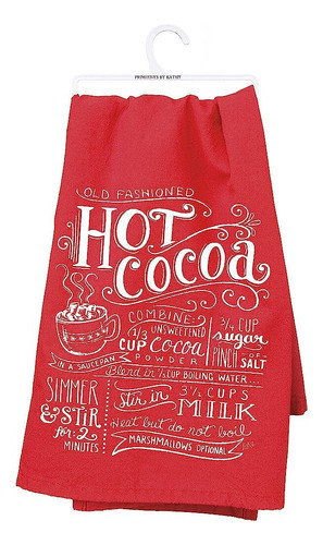 Primitives By Kathy Christmas Chalk Art Kitchen Towel, Hot C 1