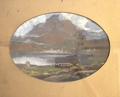 Antiguo Cuadro Italiano (1881-1921) - Ugo Martelli - Volcán 0