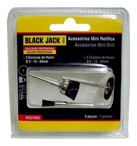 Accesorio Mini Drill 3 Cepillos De Nylon Black Jack Ws 37005 0