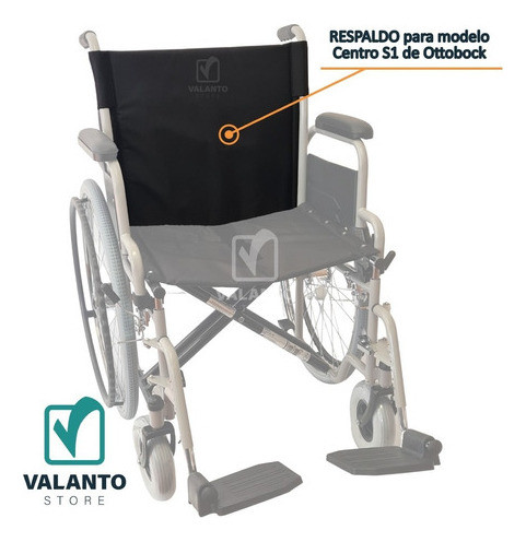 Respaldo 43 Cm 17' Silla Ottobock Centros1 Repuesto Original 1