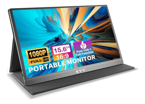 Monitor Portátil - Kyy 15.6 Pulgadas Fhd 1080p Usb-c Monitor 0