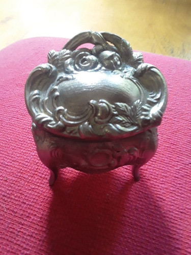Antiguo Alhajero De Peltre. Vintage. 1