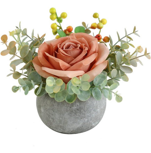 Rosscer Kit Flores Artificiales Con Maceta, Combinación Seda 0