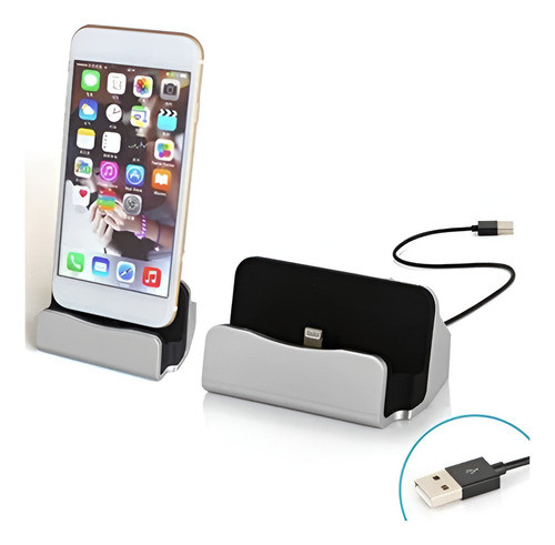 Soporte Cargador iPhone Usb Base Dock Ligthning 6 7 8 X 10 X 0