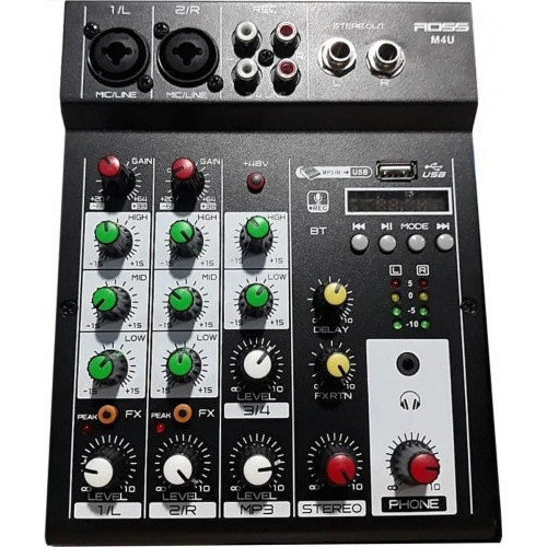 Mixer Ross M4u Profesional Equalizador Dj Usb Bluetooth 41 0
