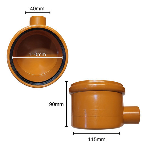 Pileta Ducha 110 Salida 40 Desague Con Oring Ips 1