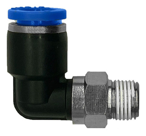 Conector Codo Neumático Rosca 1/4 - Tubo 12mm X1u 0