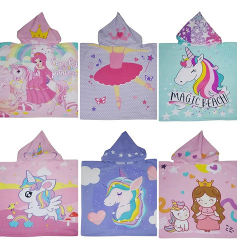 Pack Mayorista 12 Ponchos De Toalla Infantil 1
