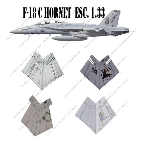 F 18 Hornet Papercraft 1.33 X 4 0