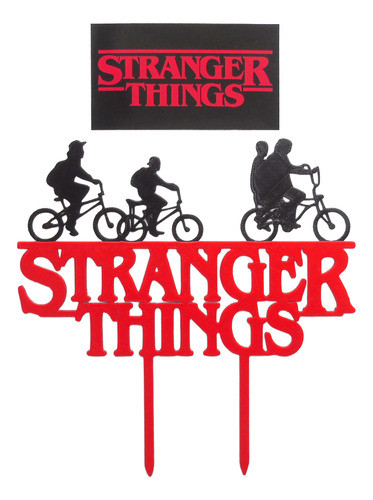 Stranger Things Topper Adorno Cumpleaños + Sticker De Regalo 0