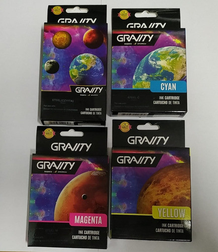 Cartuchos Compatible Tinta (pack 4 Colores) 670xl P/ 3525 1