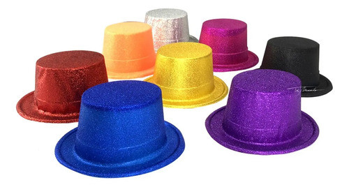 Galera Alta Con Brillantina X 12 Unidades Cotillon Fiestas 0