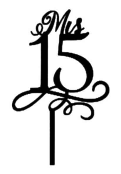 Cake Topper Adorno Torta - Cumple Mis 15 0 Cake Topper Adorno Torta - Cumple Mis 15 0