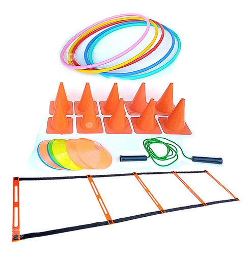Kit Escalera Entrenamiento Coordinacion Conos Aros Soga Fdn 0