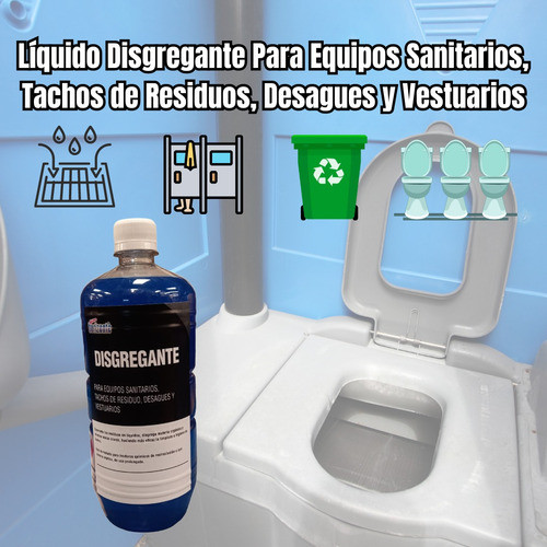 Líquido Disgregante Para Inodoro Químico Portátil X 5 Unid 1