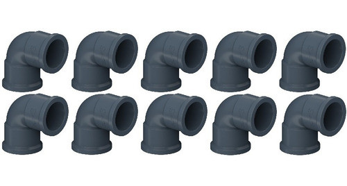 Codo Pvc 40 Mm 90º H H Soldable Gris Tigre Riego X 10 Unid 0
