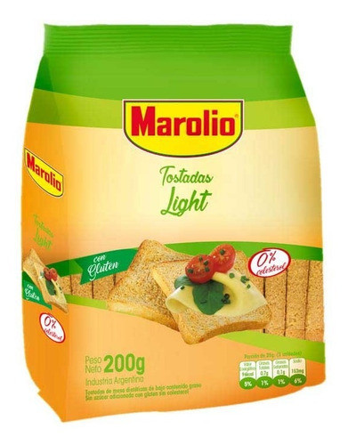 Pack X 18 Unid Tostadas  Light 200 Gr Marolio 0