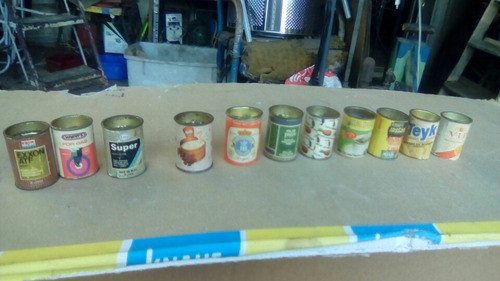 Antiguas Latas Miniaturas Colección Esso Texaco Conservas 1