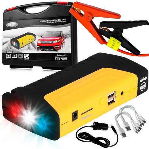 Arrancador Portátil De Auto Moto Powerbank Linterna 50800mah 0