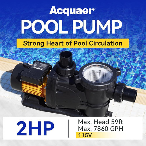 Bomba De Piscina Acquaer De 2 Hp, Bomba De Piscina Enterrada 1