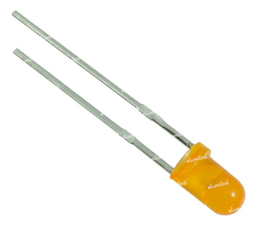 Led 3mm Standard Ambar 28mcd 60º Difuso Pack X10 0