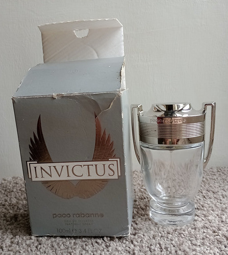 1 Frasco Vacío De Invictus, Paco Rabanne + Su Caja, De 100ml 0