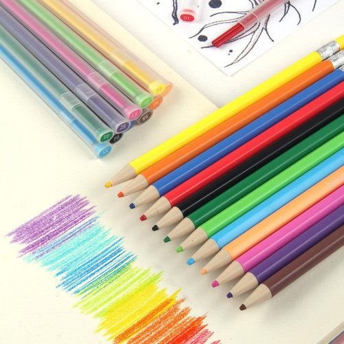 Portaminas Colores, 12 Unidades, Con 24 Minas Colores 2,6 Mm 1