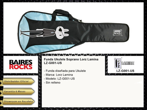 Funda Para Ukelele Soprano Lorz Lamina Lz-g001-us 1