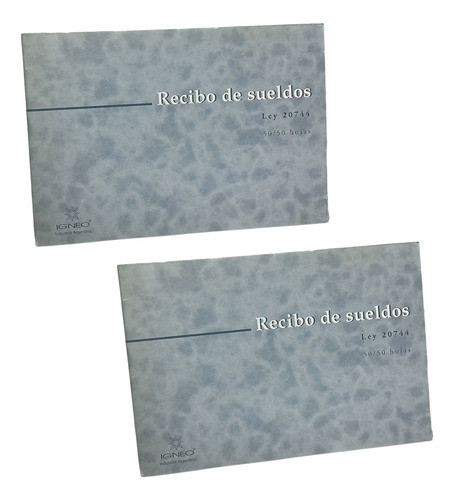 Talonario Recibo De Sueldos Original/duplicado 50/50 Pack X2 0