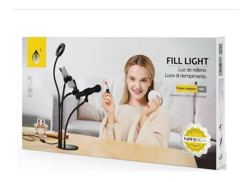 Aro Luz Led + Soporte Holder Microfono Y Celular X2 Nr9104 0