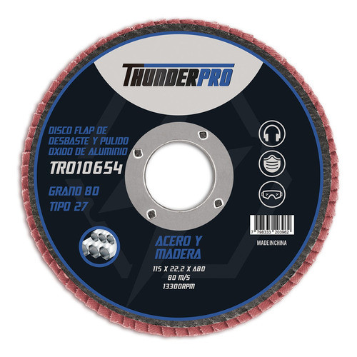 Disco Flap 115mm G80 Oxido Al -caja X20u Thunderpro Tr010654 0