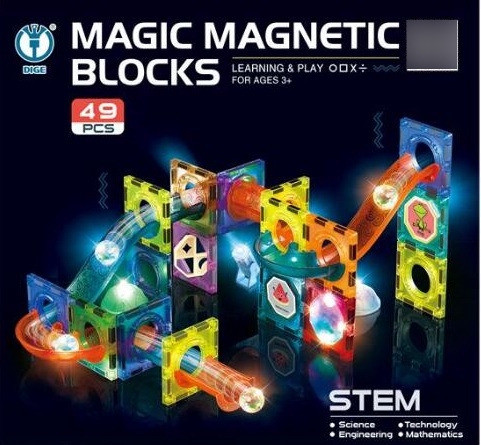 Bloques Magnéticos Luminosos 49 Piezas Universo Binario 0