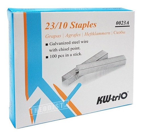 Grampas Broches Kw-trio Acero Galvanizado 23/10 P 90 Hojas 1