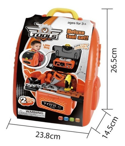 Mochila Valijita Herramientas De Juguete Niños 1