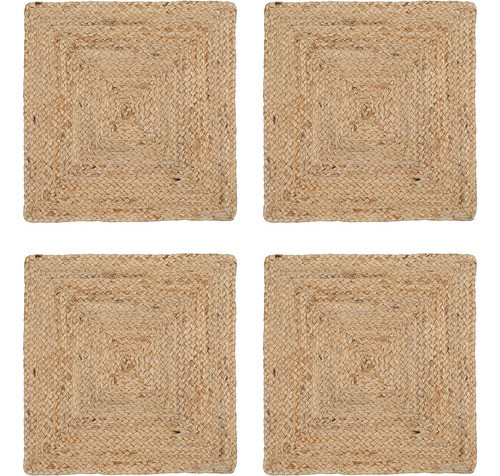 Manteles Individuales Trenzados De Yute Hausattire De 14x14 0