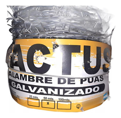 Alambre De Puas Galvanizado Cactus X 50 Metros Puas A 5 0