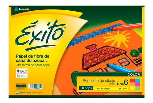 Block De Dibujo Exito Nº 6 Color 24 Hojas 0