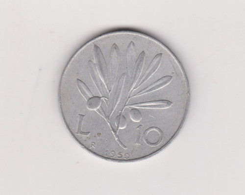 Moneda Italia 10 Liras Año 1950 Muy Bueno 0