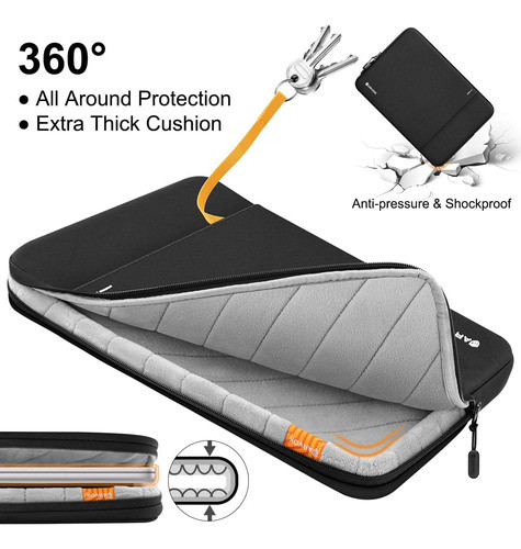 Funda De Laptop Arvok Impermeable C/mango/cremallera 13-14in 1
