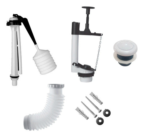 Kit Dealer Descarga Mochila Inodoro + Entrada + Boton + Apoy 0