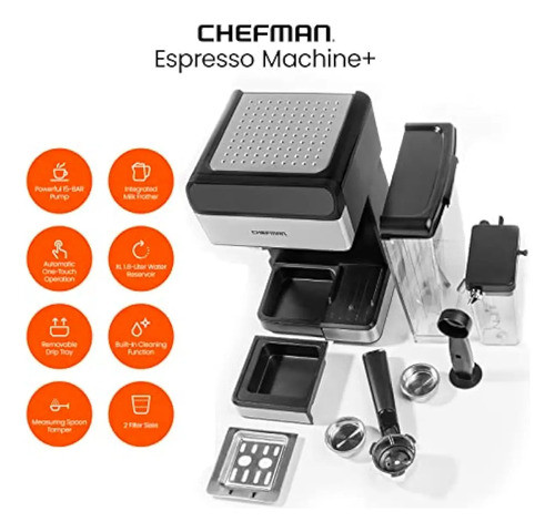 Chefman Máquina De Café Espresso 6 En 1 Con 1