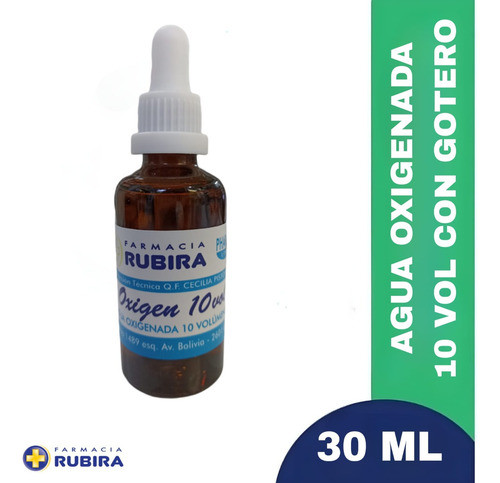 Agua Oxigenada 10 Volúmenes Con Gotero Oído Tapón Cerumen 1