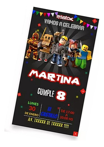 X15 Tarjetitas Impresas 10x7cm Invitación Para Cumpleaños 0