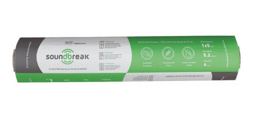 Barrera Membrana Acústica 4mm 5m2 Sound Break Barrier 0