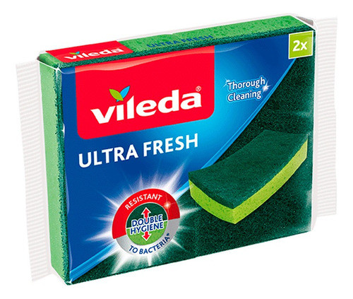 Vileda Kit X6 Ultra Fresh Esponja Limpieza Resistente X2 1
