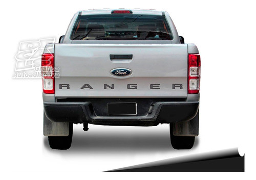 Calco Ford Ranger Portón Gris Oscuro Borde Negro 0