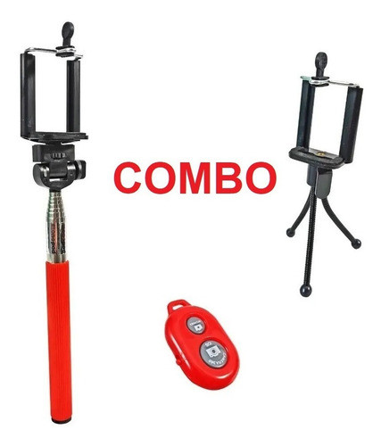 Trípode + Adaptador Celular + Palo Selfie + Control Remoto 0