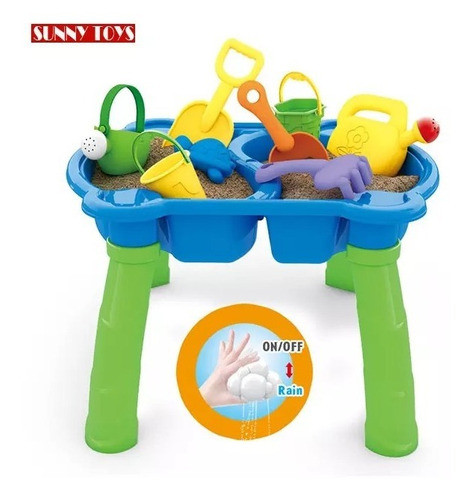 Mesa Playa Arenero C/pie Accesorios 9 Piezas Jardín Piscina 1